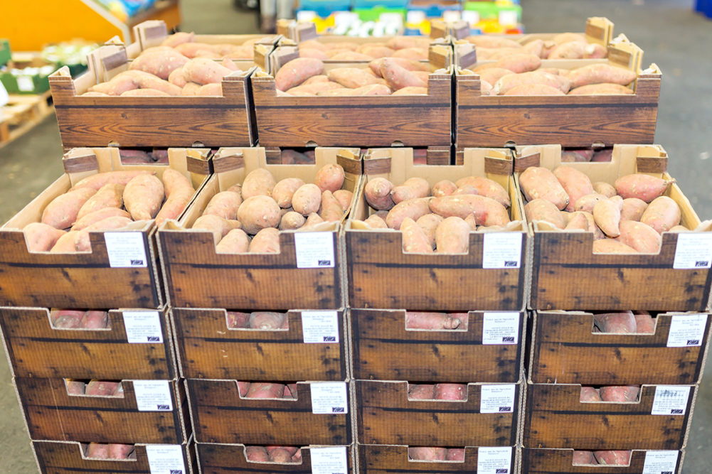 potatoes in crates, traceability, food safety, FSMA 204 concept