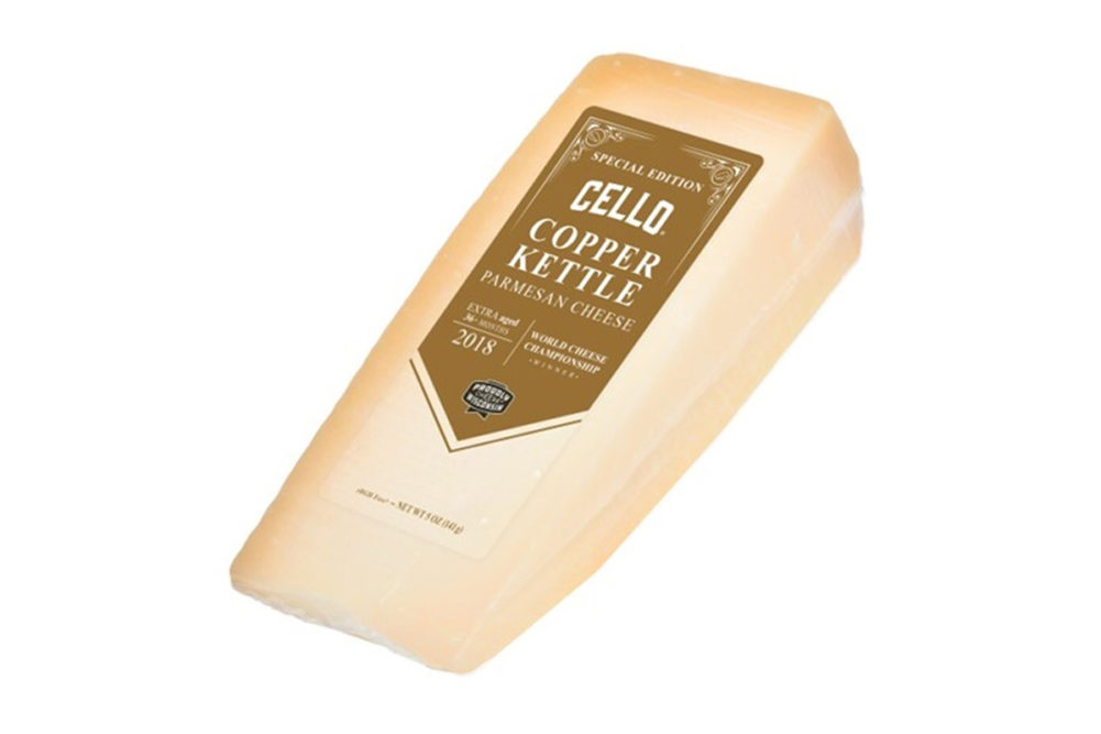 Cello's Extra Aged Copper Kettle Parmesan.